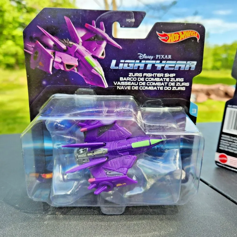 Disney Pixar Hot Wheels Lightyear Diecast XL-15 Fighter, XL-01, Zurg Fighter (3)
